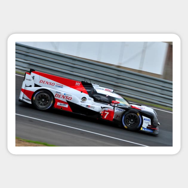 Toyota TS050-Hybrid Sports Motor Car Sticker by AndyEvansPhotos